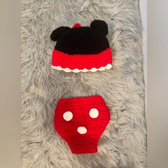 Charming Red and Black Polka Dot Kids Costume Hat Set - Picture 2 of 2